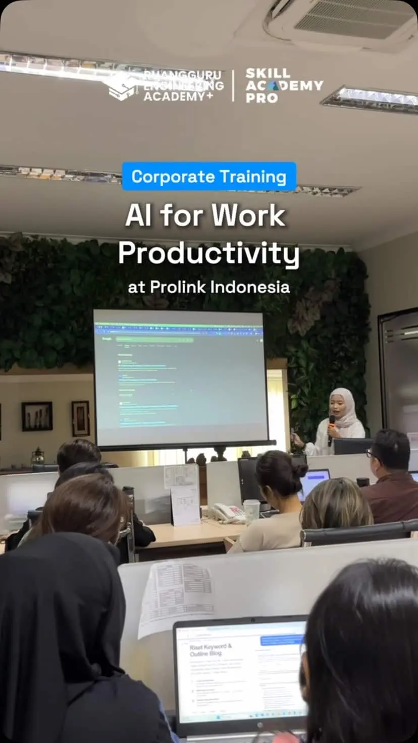 Sesi pelatihan AI for Productivity di PT Prolink Indonesia