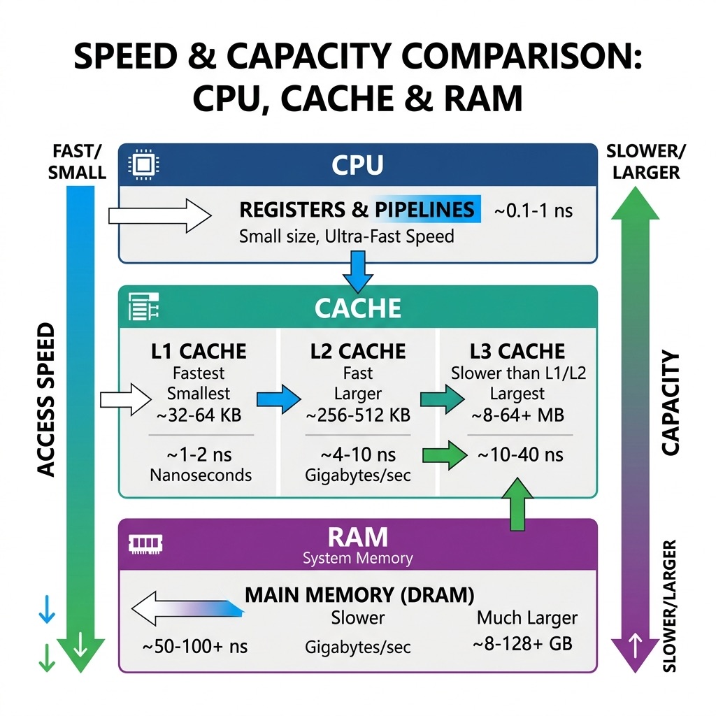 Hierarki Memori Cache dan RAM