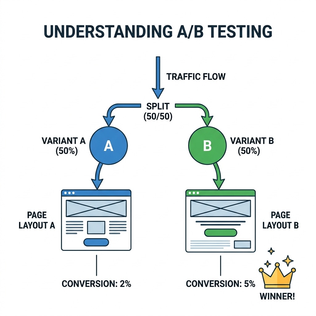 Diagram Pembagian Trafik A/B Testing