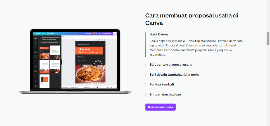 Proposal Usaha di Canva