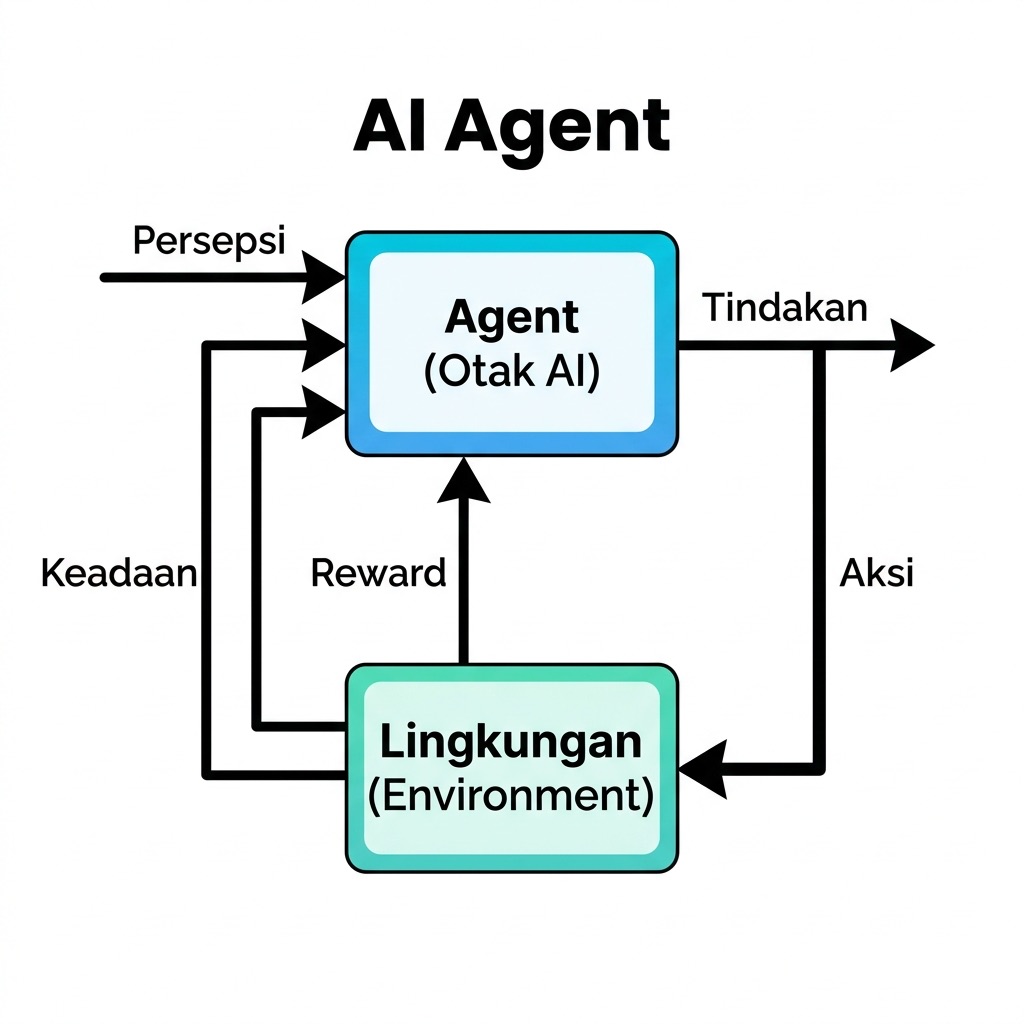 Diagram Siklus Umpan Balik AI Agent