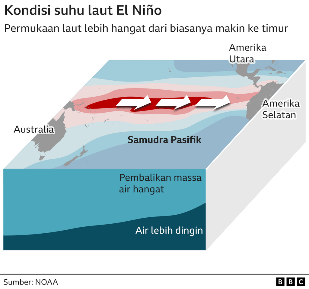 Ilustrasi Bagaimana El Nino Terjadi