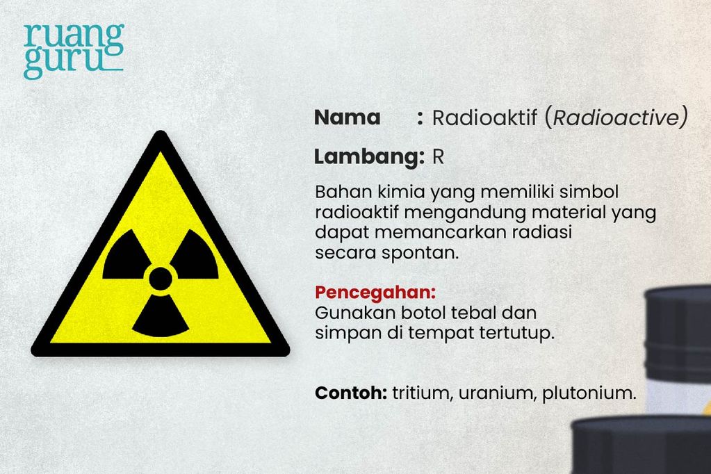 simbol keselamatan kerja di lab - radioaktif