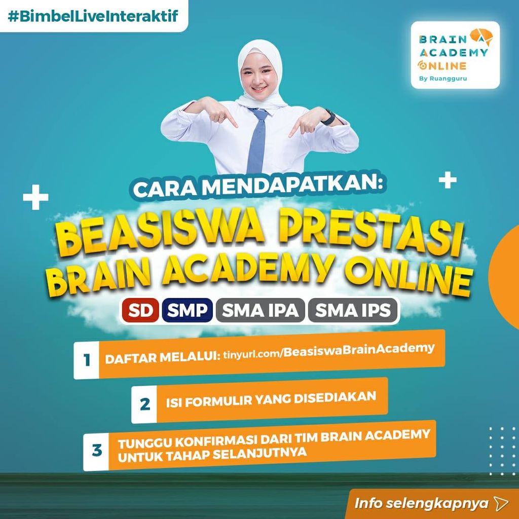 Beasiswa Prestasi Brain Academy Online