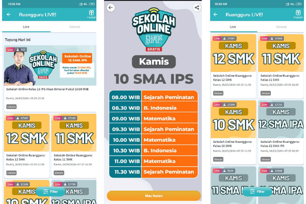 Paket XL Gratis 2GB Sekolah Online Ruangguru