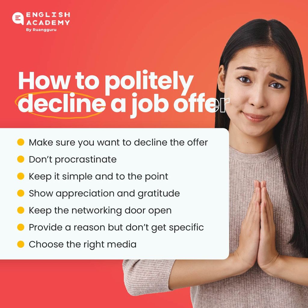cara menolak tawaran kerja dengan sopan