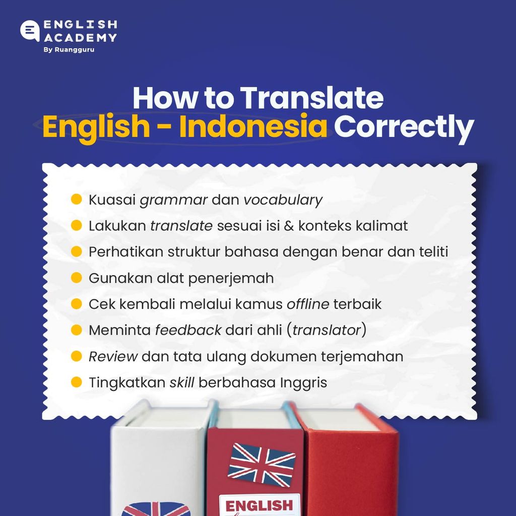 Cara translate Inggris ke Indonesia
