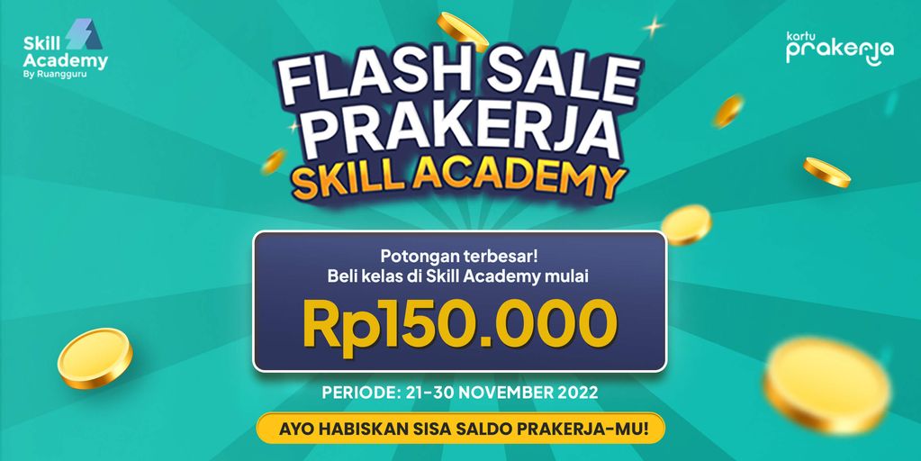 Banner Flash Sale Prakerja Skill Academy