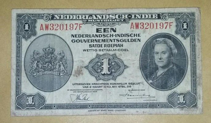 uang indonesia - Contoh Gulden NICA 