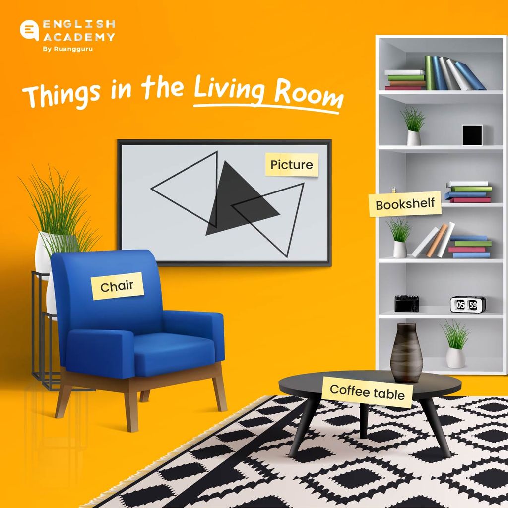 Kosakata bahasa Inggris tentang Rumah - Living room