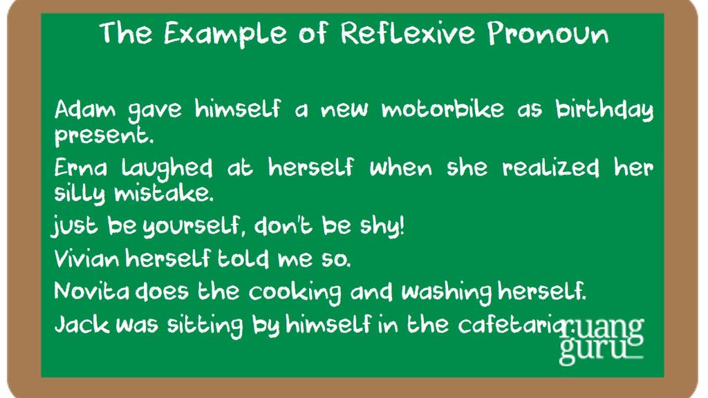 contoh Penggunaan Reflexive Pronoun
