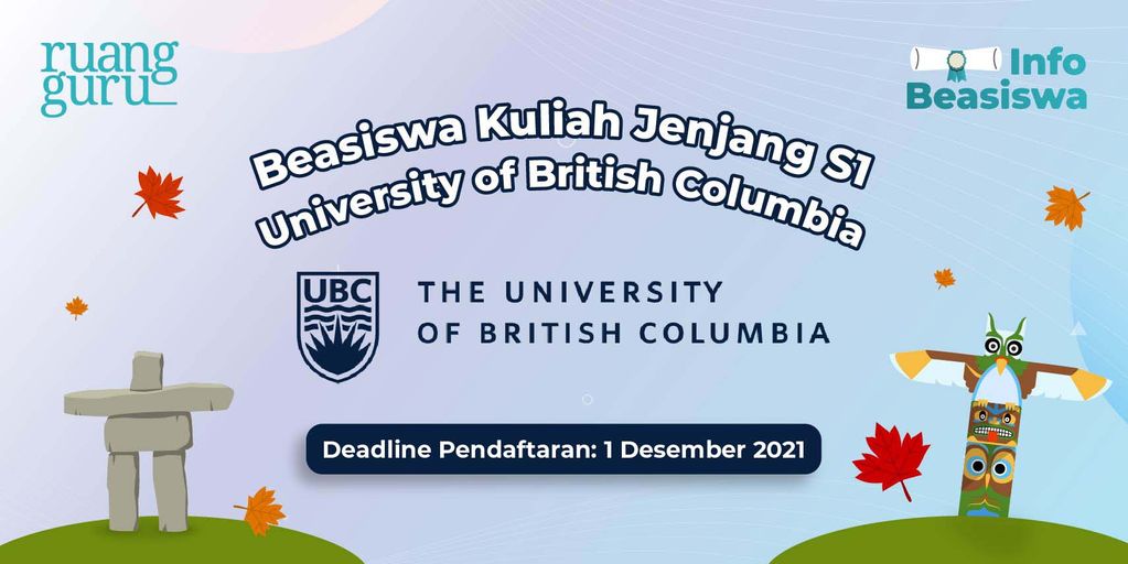Kuliah S1 Gratis di Kanada dengan Beasiswa University of British Columbia 2022