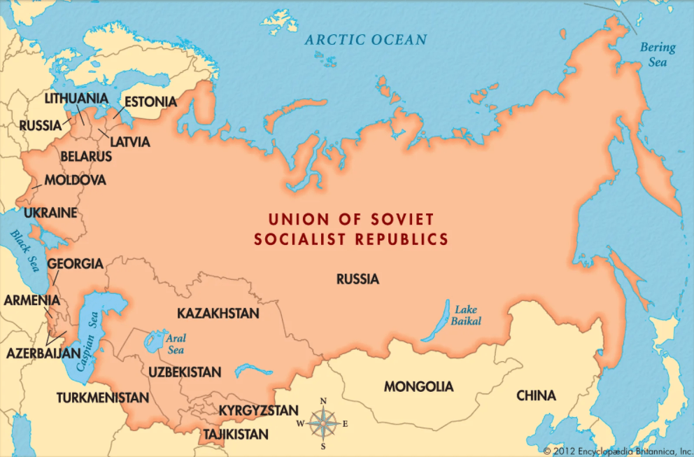 Peta Pecahan Uni Sovyet