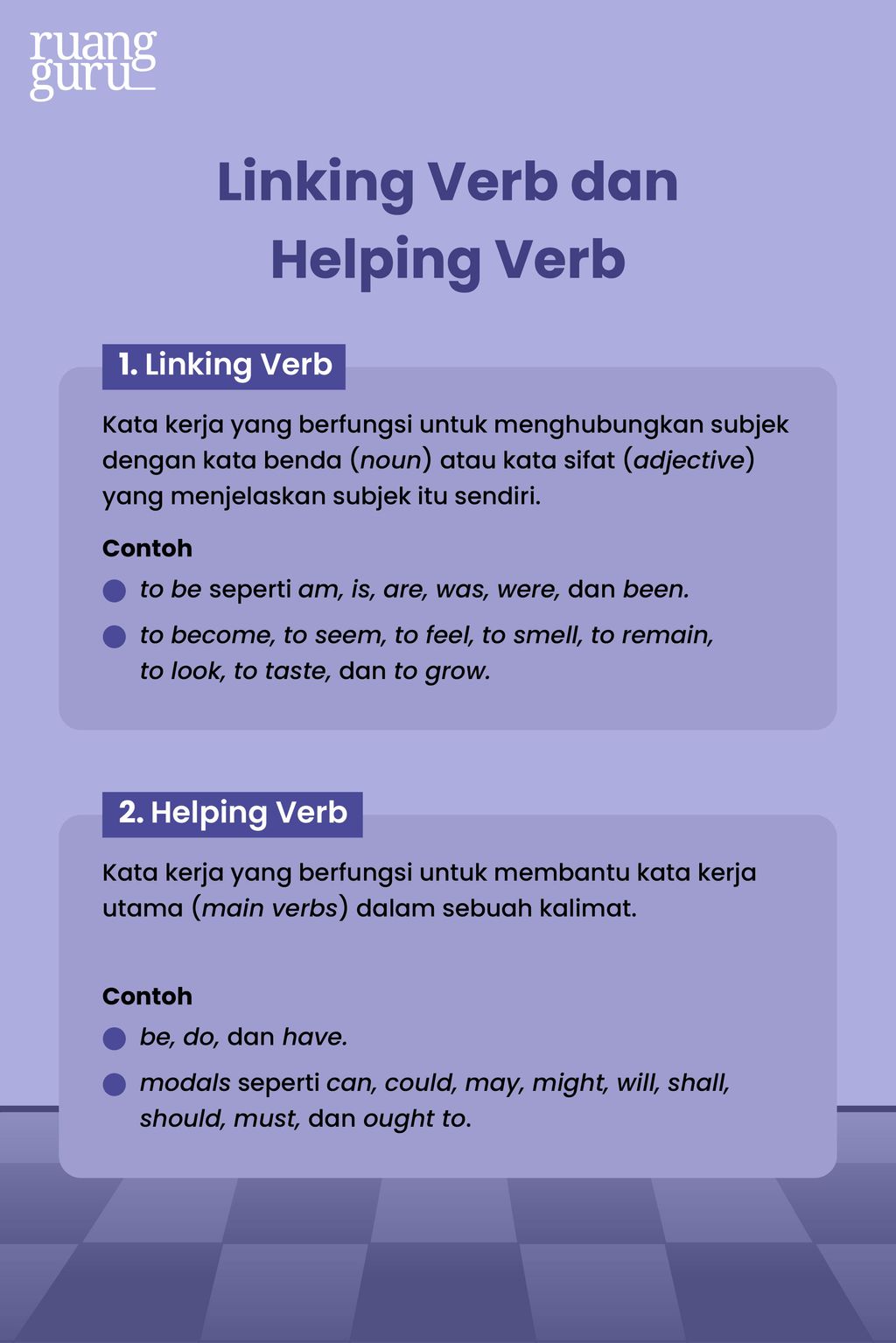 Linking dan Helping Verbs