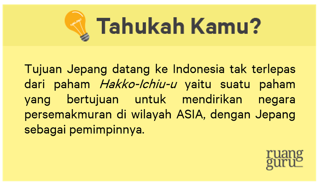 penjajahan jepang di indonesia