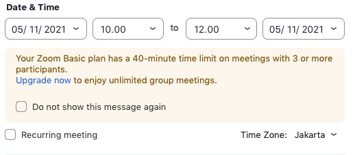 cara membuat jadwal zoom meeting 