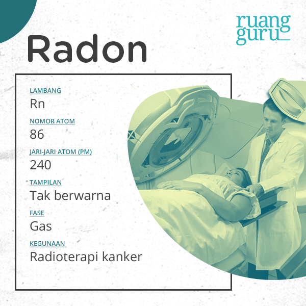 Macam-Macam Sifat dan Unsur Gas Mulia - Radon