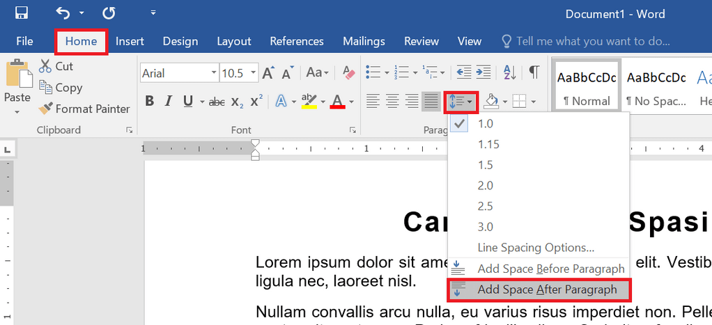 add space after paragraph