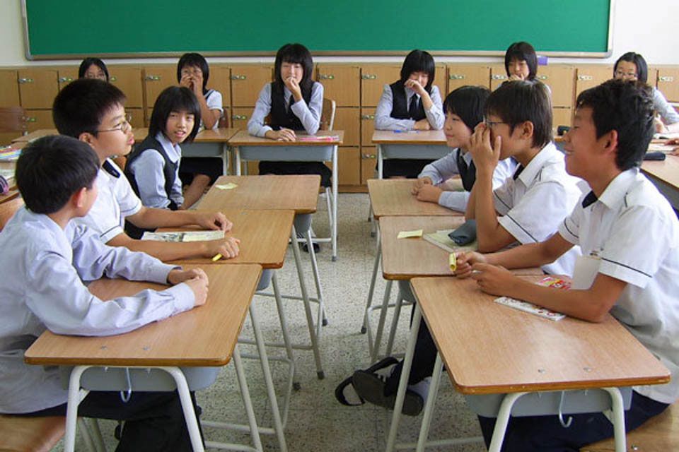 anak sekolah di korea selatan