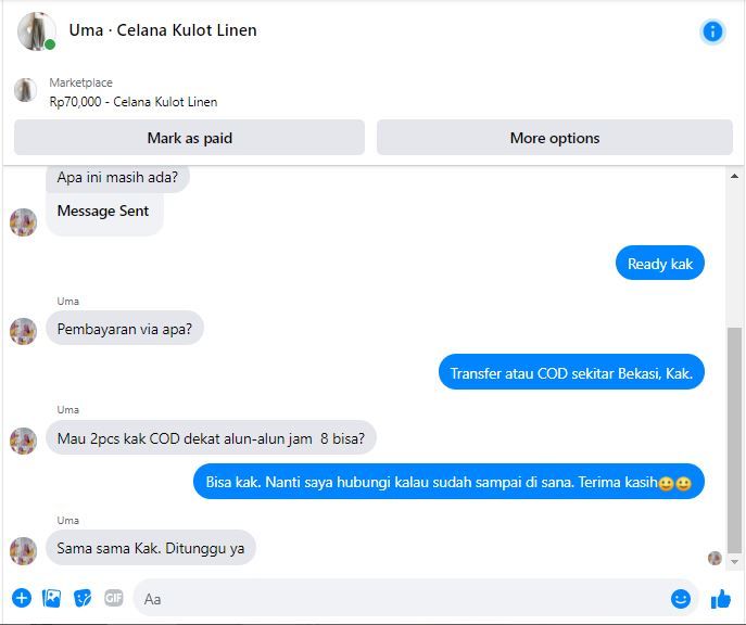 chat facebook marketplace
