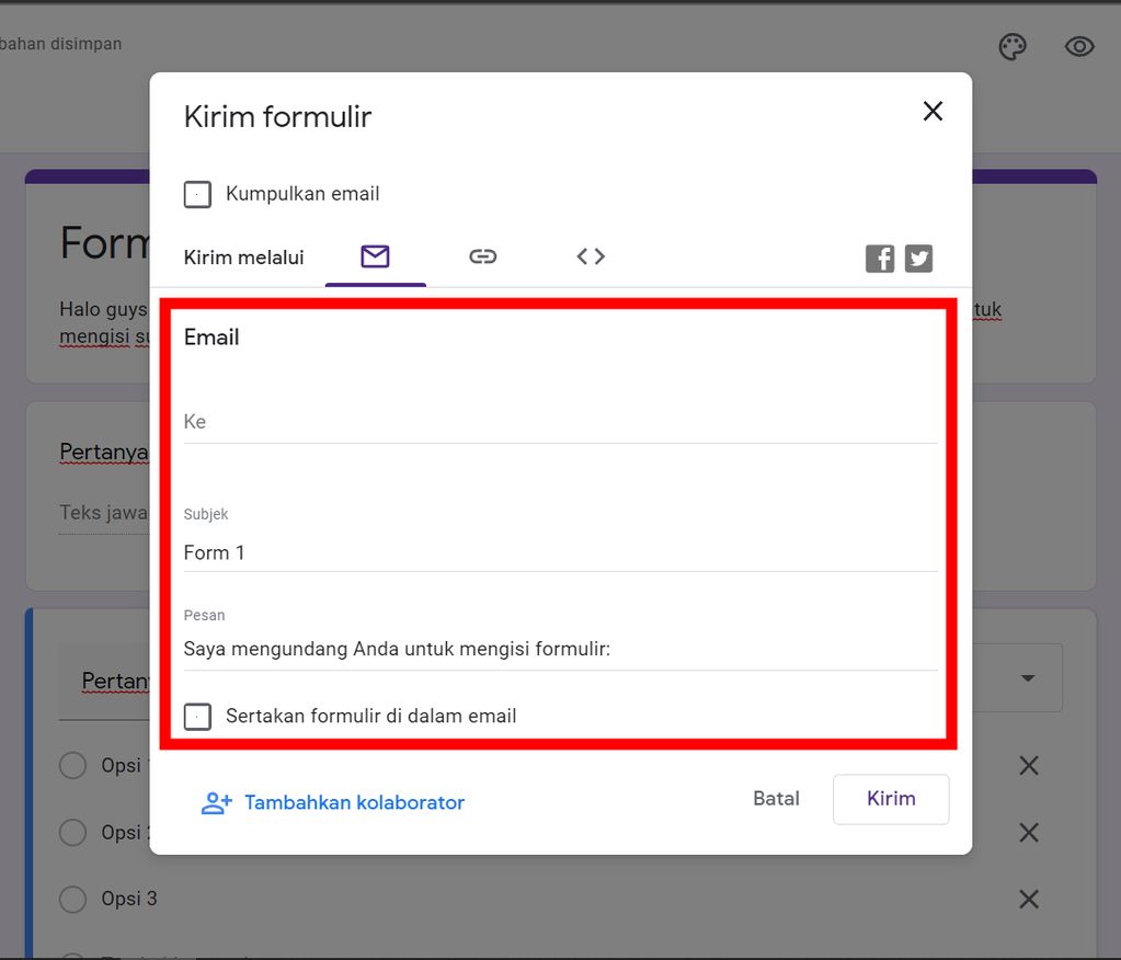 Form input nama depan dan belakang saat mendaftar Gmail