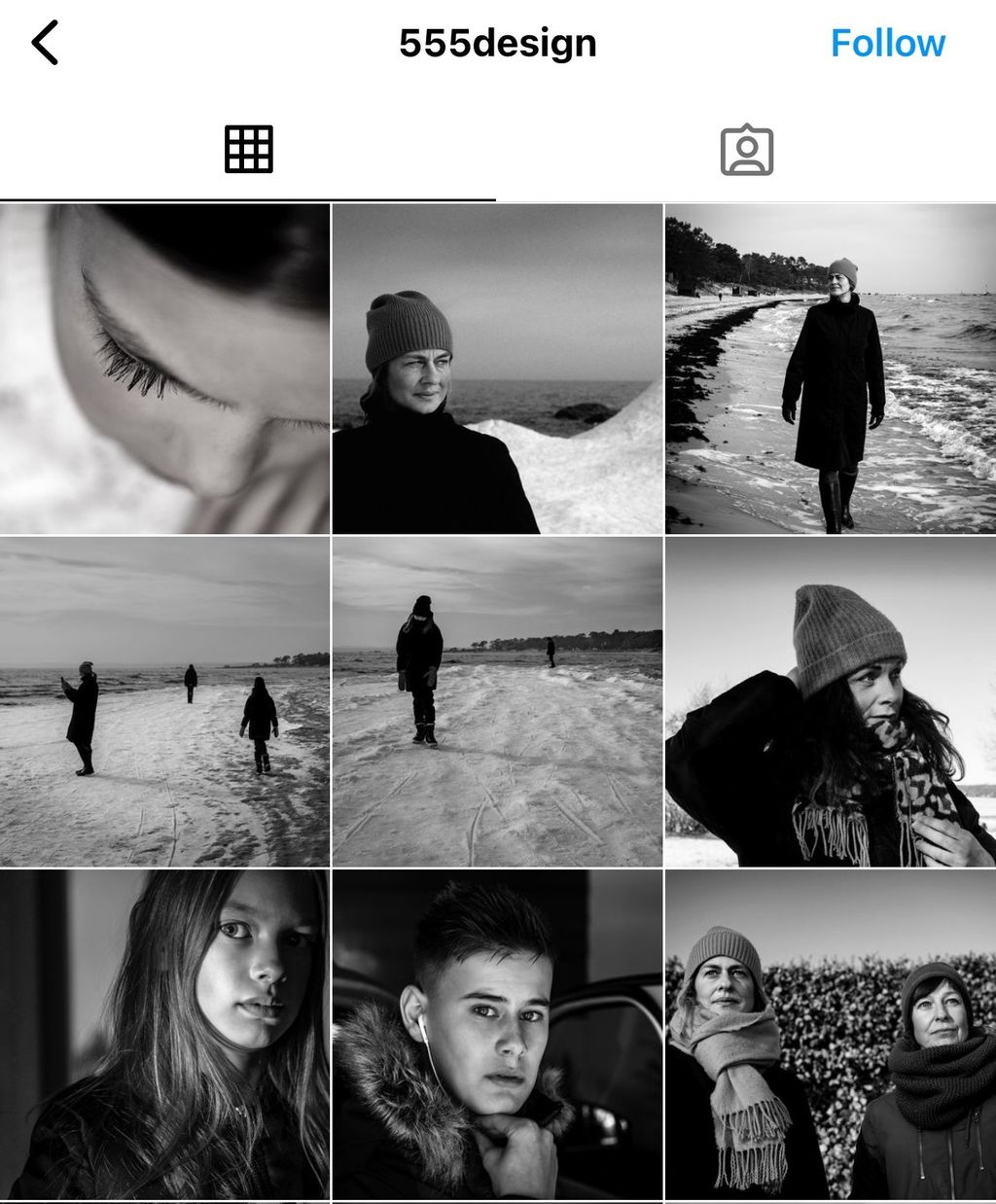 feed instagram tema hitam putih