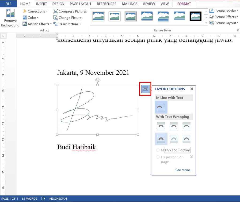 Cara Tanda Tangan Di Word Mudah Menggunakan Foto Dan Docsketch My XXX   Mengatur Tanda Tangan Di Word 