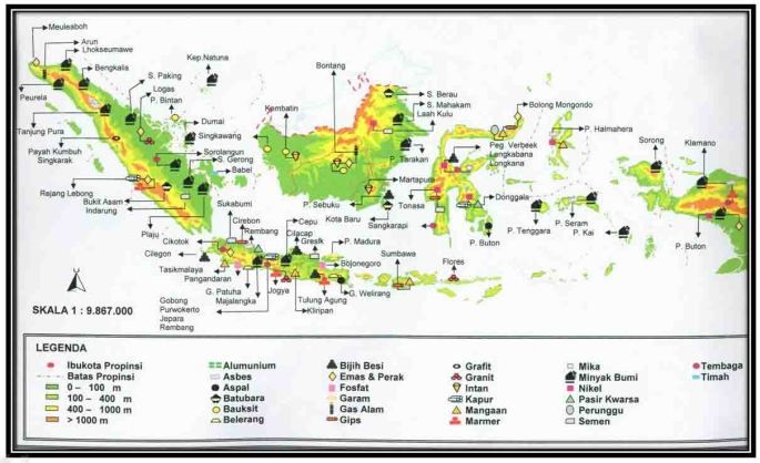 Peta persebaran tambang indonesia