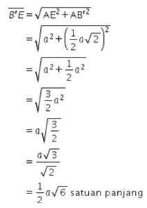 theorema pythagoras - soal bidang ruang dimensi I - latihan soal pts kelas 12 ips semester ganjil