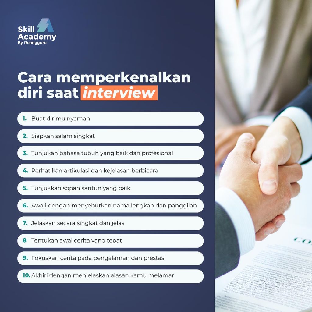 10 Cara Dan Contoh Memperkenalkan Diri Saat Interview Kerja Dengan Baik